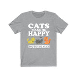 Cats Make Me Happy Shirt, Cat Lover Shirt, Cat Mom Shirt, Funny Cat Gift, Boy Girl Shirt Image 3