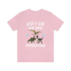Just A Boy Who Loves Dinosaur Shirt - dinosaur print design