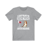 I Just Want To Drink Wine And Pet My Cocker Spaniel Dog Shirt, Cocker Spaniel Lover Shirt, Cocker Spaniel Shirt, Dog Gift Boy Girl Shirt Image 3