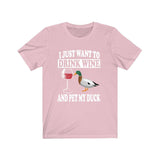 I Just Want To Drink Wine And Pet My Duck Shirt, Duck Lover Shirt, Duck Shirt, Duck Lover Gift Boy Girl Shirt Image 4