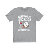 I Just Want To Drink Wine And Pet My Pit bull Dog Shirt, Pit bull Lover Shirt, Pit bull Shirt, Pit bull Gift Boy Girl Shirt Image 3