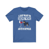 I Just Want To Drink Wine And Pet My Rottweiler Dog Shirt, Rottweiler Lover Shirt, Rottweiler Shirt, Rottweiler Gift Boy Girl Shirt Image 3
