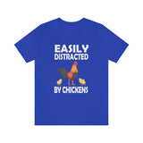 Easily Distracted By Chickens Shirt, Chicken Lover Shirt, Chicken Shirt, Chicken Gift, Chicken Lover Shirt, Adult Toddler Kids Gift T-Shirt Image 4
