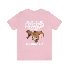 This is my human costume I am really a ceratosaurus horned theropod tee