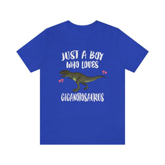 Just A Boy Who Loves Giganotosaurus Dinosaur Shirt - giganotosaurus print design