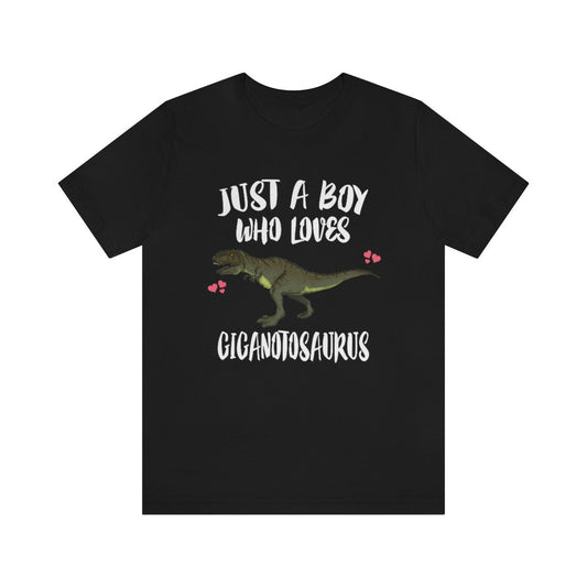 Just A Boy Who Loves Giganotosaurus Dinosaur Shirt - giganotosaurus print design