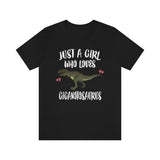 Just A Girl Who Loves Giganotosaurus Dinosaur Shirt, Giganotosaurus Lover Shirt, Giganotosaurus Shirt, Dinosaur Lover Shirt, Adult Kids Image 1