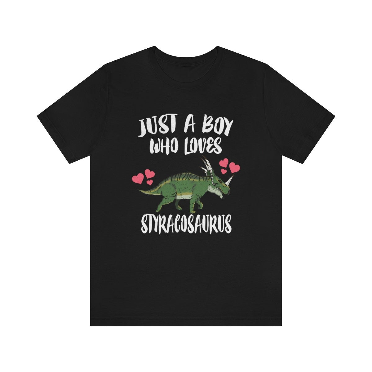 Just A Boy Who Loves Styracosaurus Dinosaur Shirt, Styracosaurus Lover Shirt, Styracosaurus Shirt, Dinosaur Lover Shirt, Adult Kids Image 1