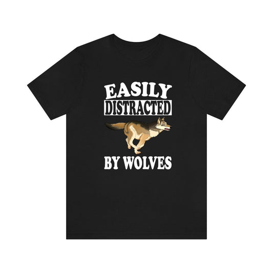Easily Distracted By Wolves Shirt - wolf print design