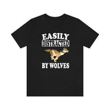Easily Distracted By Wolves Shirt, Wolf Lover Shirt, Wolf Shirt, Wolf Lover Gift, Wolf Boy Girl Shirt Image 2