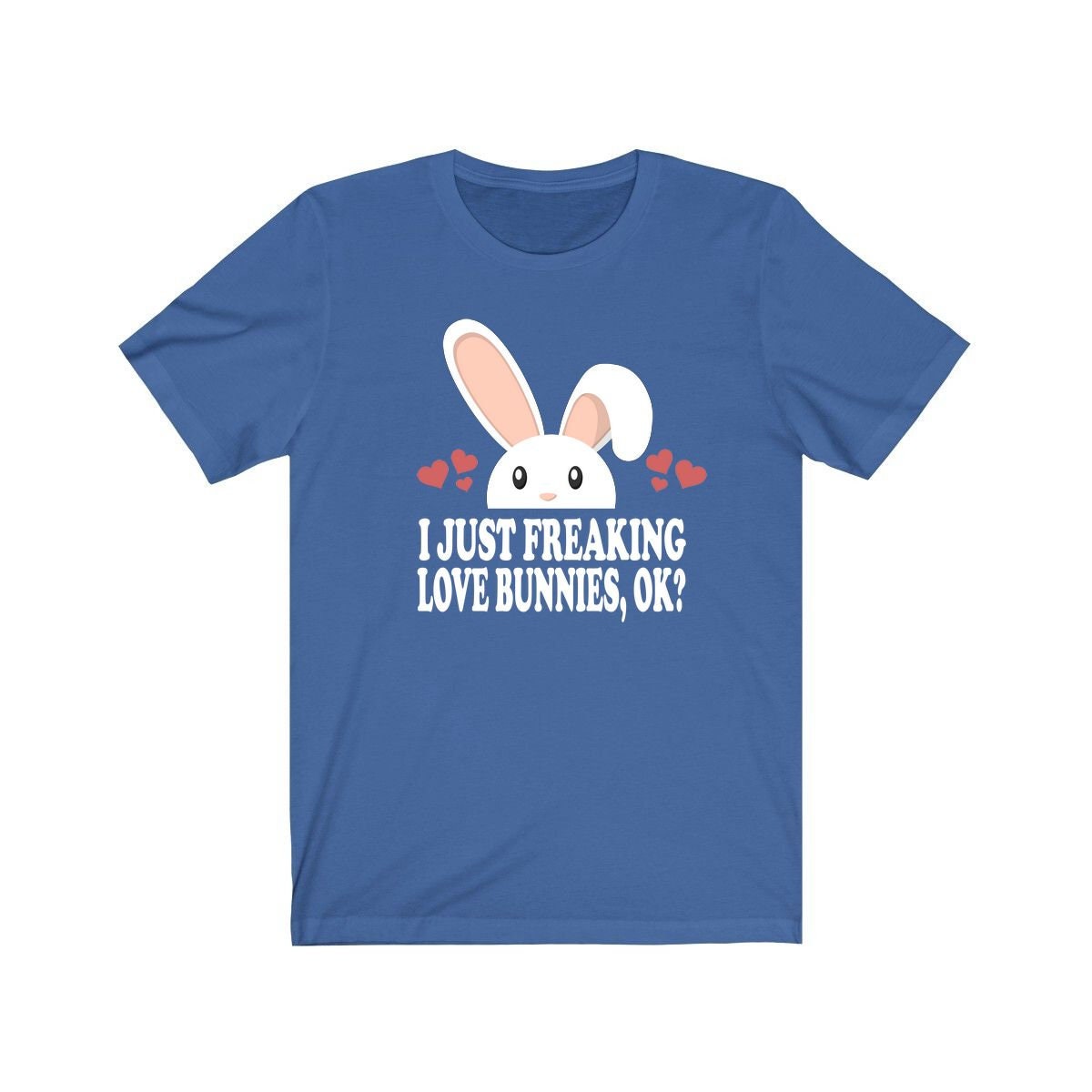 I Just Freaking Love Bunnies Shirt, Bunny Lover Shirt, Rabbit Shirt, Bunny Lover Gift, Bunny Boy Girl Shirt Image 3