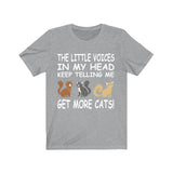 Little Voices Keep Telling Me Get More Cats Shirt, Cat Lover Shirt, Cat Shirt, Cat Lover Gift, Cat Boy Girl Shirt Image 3