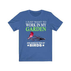 Work In My Garden And Hang Out With My Birds Shirt - garden birds print design