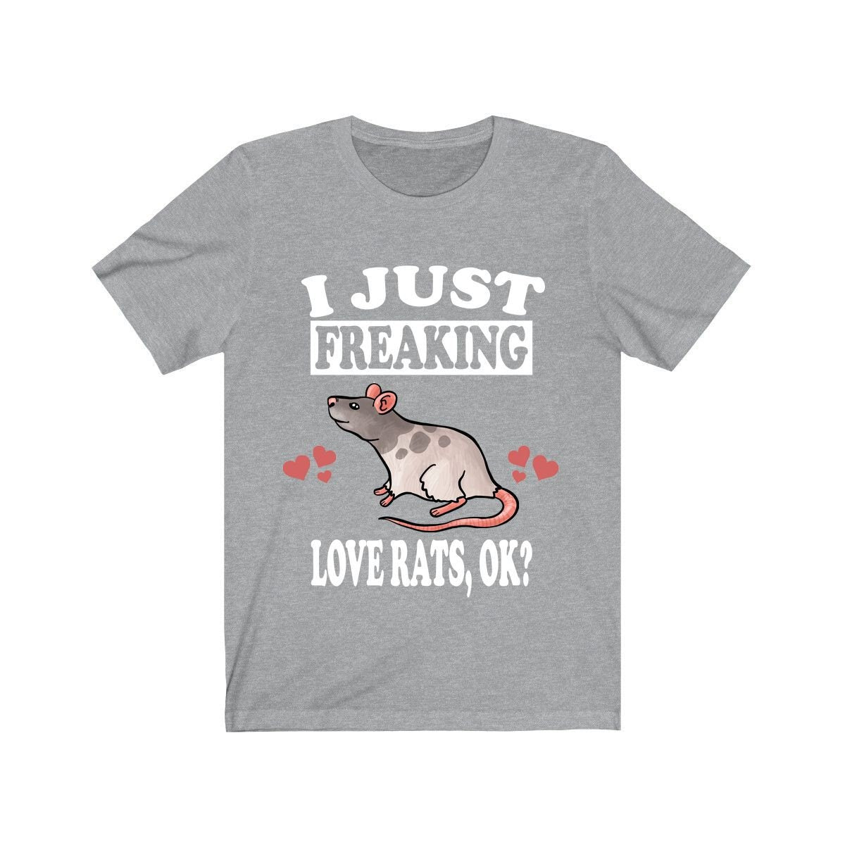 I Just Freaking Love Rats Ok Shirt, Rat Lover Shirt, Rat Shirt, Rat Lover Gift, Rat Boy Girl T-Shirt Image 3