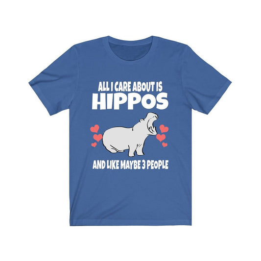 All I care about is hippos and 3 people funny African wildlife tee