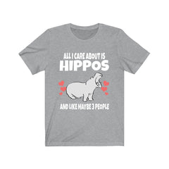 All I Care About Is Hippos And Like Maybe 3 People Shirt, Hippo Lover Shirt, Hippo Shirt, Funny Hippo Gift, Adult Toddler Kids T-Shirt Image 3