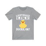 I Just Really Like Ducks Ok Shirt, Duck Lover Shirt, Duck Shirt, Duck Lover Gift, Duck Boy Girl T-Shirt Image 3