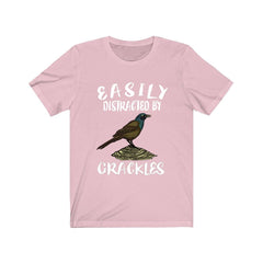 Easily Distracted By Grackles Birds Shirt - grackle print design