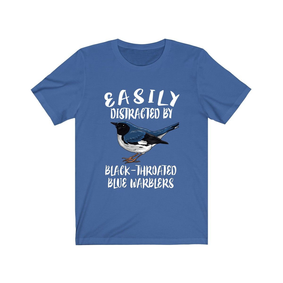 Easily Distracted By Black-throated blue Warblers Shirt, Warbler Bird Shirt, Birding Shirt, Animals Adult Toddler Infant Kids Gift T-Shirt Image 3