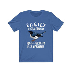 Easily Distracted By Black-Throated Blue Warblers Shirt - warbler print design