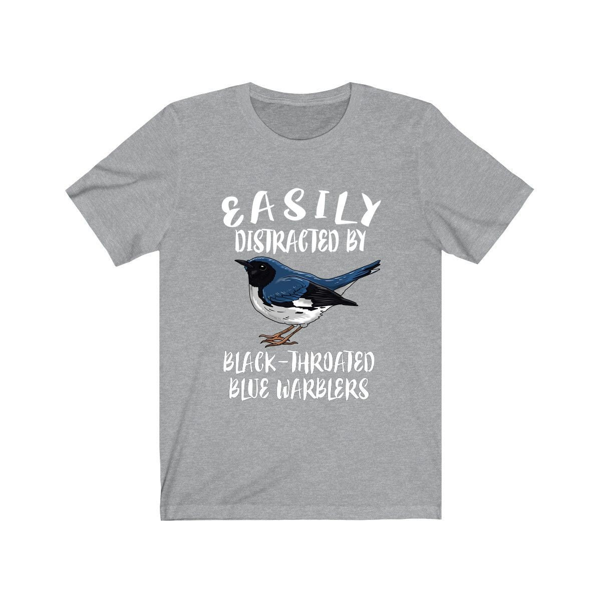 Easily Distracted By Black-throated blue Warblers Shirt, Warbler Bird Shirt, Birding Shirt, Animals Adult Toddler Infant Kids Gift T-Shirt Image 1