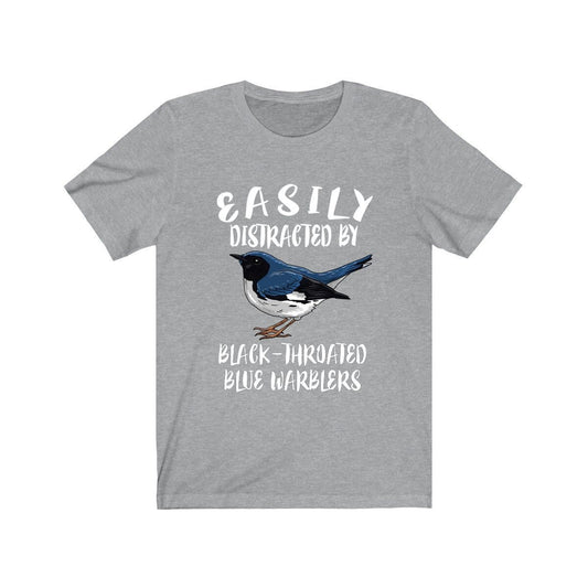 Easily Distracted By Black-Throated Blue Warblers Shirt - warbler print design
