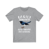 Easily Distracted By Black-throated blue Warblers Shirt, Warbler Bird Shirt, Birding Shirt, Animals Adult Toddler Infant Kids Gift T-Shirt Image 1