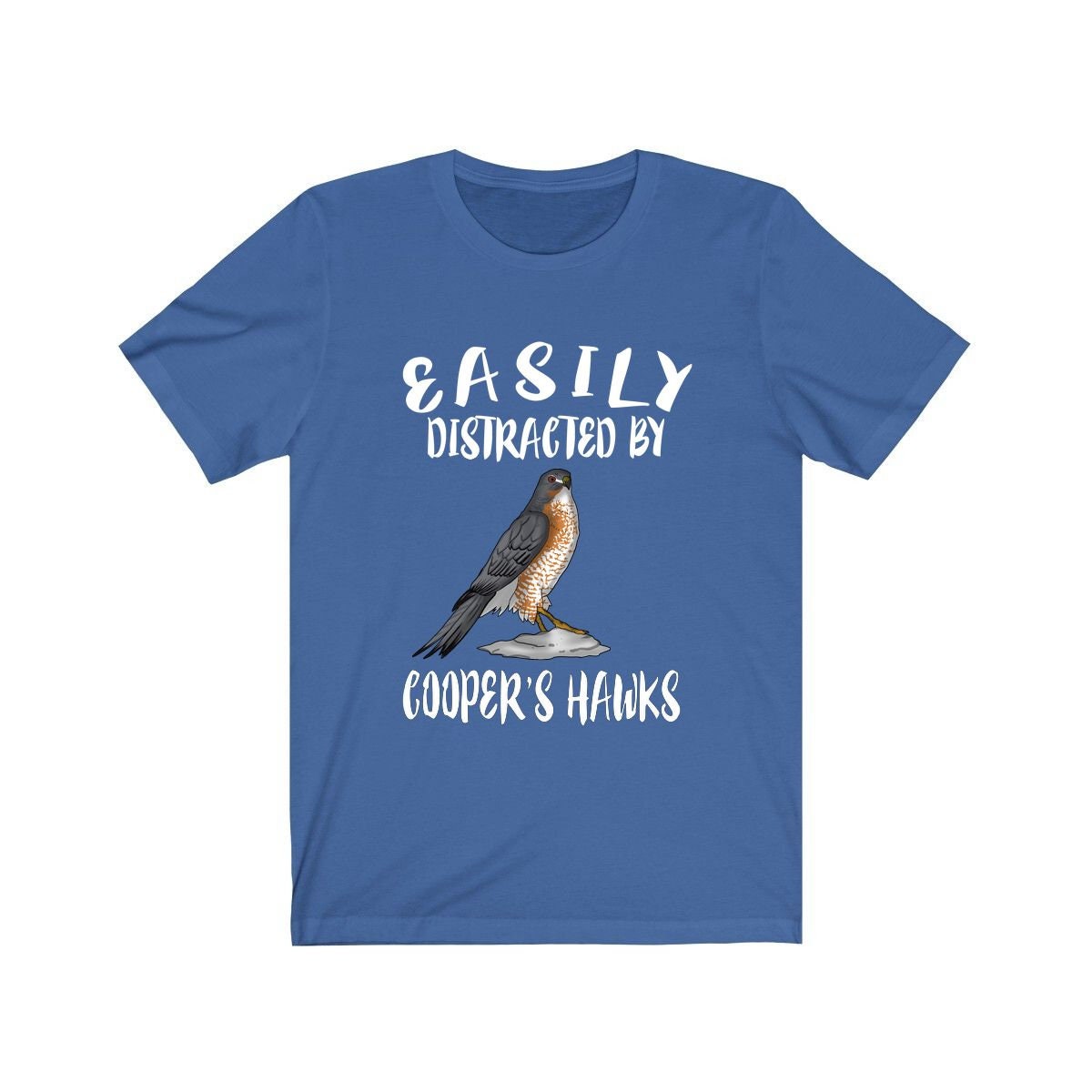 Easily Distracted By Cooper's Hawk Shirt, Hawk Shirt, Hawk Lover Shirt, Birding Shirt, Bird Lover Gift, Animal Gift Image 2