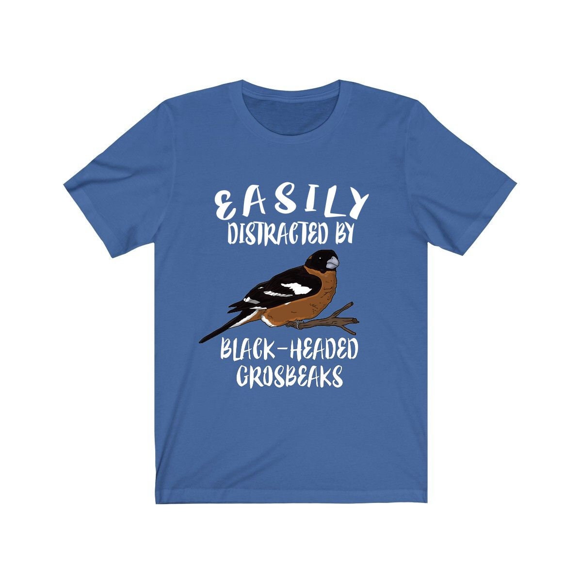 Easily Distracted By Grosbeaks Bird Shirt, Grosbeak Lover Shirt, Bird Shirt, Birding Shirt, Grosbeak Bird Gift, Animal Shirt Image 1