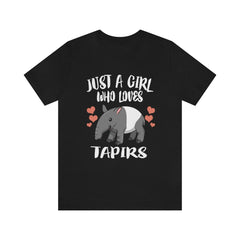 Just a girl who loves tapirs rainforest jungle mammal lover tee