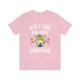 Just A Girl Who Loves Leopards Shirt, Leopard Lover Shirt, Leopard Lover Gift, Animal Lover Shirt, Adult Toddler Infant Kids Gift T-Shirt Image 3