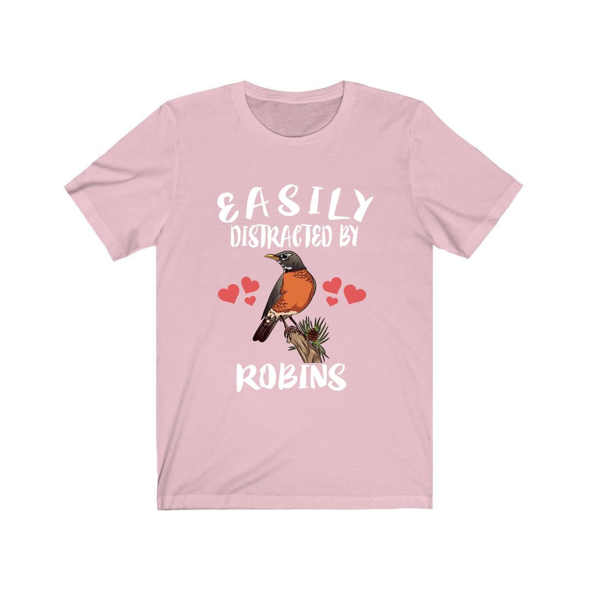Easily Distracted By Robins Bird Shirt, Robin Lover Shirt, Birding Shirt, Robin bird Gift, Adult Kids Shirt Image 4