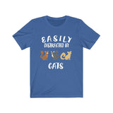 Easily Distracted By Cats Shirt, Cat Lover Shirt, Cat Shirt, Cat Funny Shirt, Cat Lover Gift, Cat Boy Girl T-Shirt Image 2