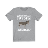 I Just Really Like Donkeys Shirt, Donkey Lover Shirt, Donkey Shirt, Donkey Gift, Animal Adult Kids T-Shirt Image 3