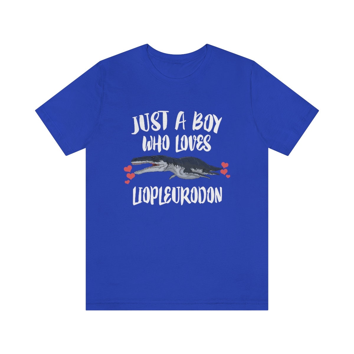 Just A Boy Who Loves Liopleurodon Dinosaur Shirt, Liopleurodon Lover Shirt, Dinosaur Lover Gift, Animal Adult Toddler Kids Gift T-Shirt Image 3