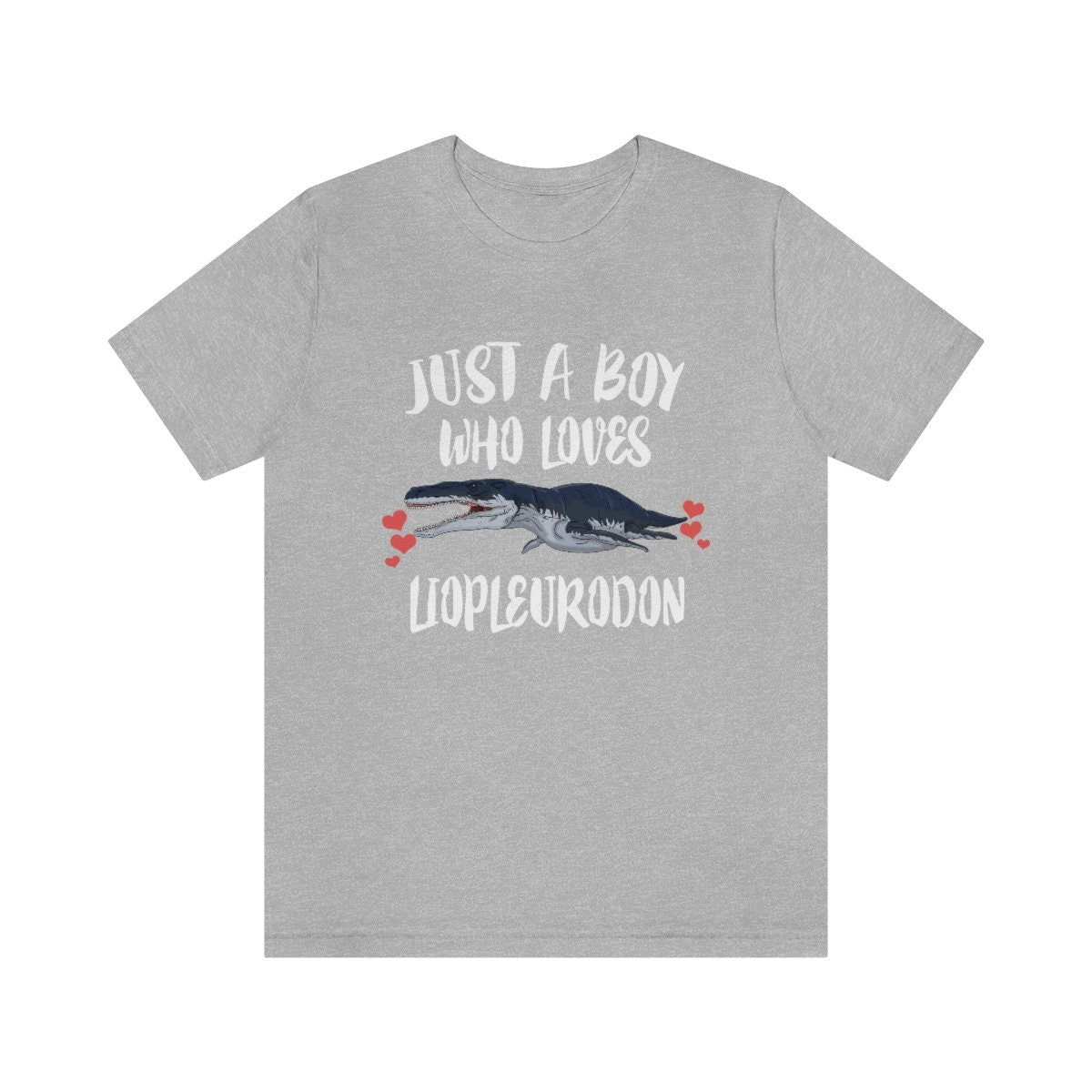 Just A Boy Who Loves Liopleurodon Dinosaur Shirt, Liopleurodon Lover Shirt, Dinosaur Lover Gift, Animal Adult Toddler Kids Gift T-Shirt Image 2