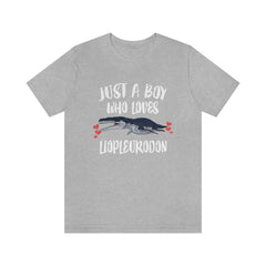 Just A Boy Who Loves Liopleurodon Dinosaur Shirt - Liopleurodon print design
