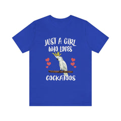 Just A Girl Who Loves Cockatoos Shirt - cockatoo print design
