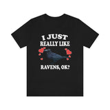 I Just Really Like Ravens Ok Shirt, Raven Lover Shirt, Birding Shirt, Raven Lover Gift, Bird Lover Gift Animal Shirt Image 4
