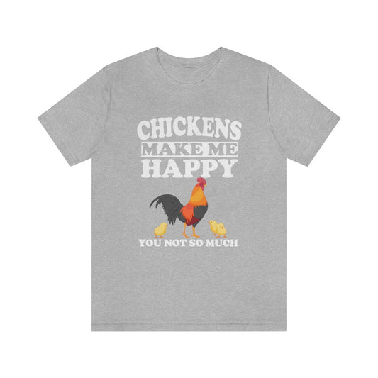 Chickens make me happy backyard chicken keeper hobby farm tee