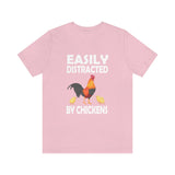 Easily Distracted By Chickens Shirt, Chicken Lover Shirt, Chicken Shirt, Chicken Gift, Chicken Lover Shirt, Adult Toddler Kids Gift T-Shirt Image 3