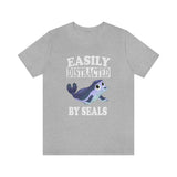 Easily Distracted By Seals Shirt, Seal Lover Shirt, Seal Shirt, Seal Gift, Cute Seal Shirt, Adult Toddler Kids Gift T-Shirt Image 1