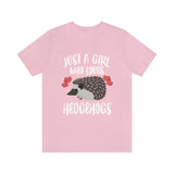 Just A Girl Who Loves Hedgehogs Shirt, Owner Gift, Animal Adult Toddler Infant Kids Gift T-Shirt Image 4