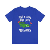 Just A Girl Who Loves Alligators Shirt, Alligator Lover Shirt, Alligator Lover Gift, Animal Adult Toddler Infant Kids Gift T-Shirt Image 4