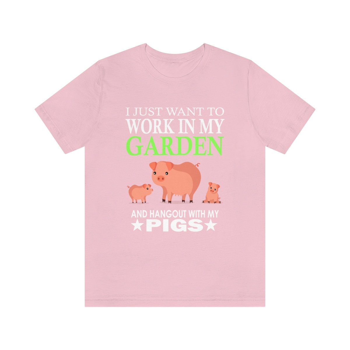 Work In My Garden With My Pigs Shirt, Pig Lover Shirt, Pig Shirt, Pig Funny Shirt, Pig Lover Gift, Pig Boy Girl T-Shirt Image 2