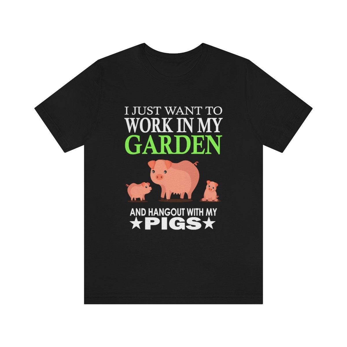 Work In My Garden With My Pigs Shirt, Pig Lover Shirt, Pig Shirt, Pig Funny Shirt, Pig Lover Gift, Pig Boy Girl T-Shirt Image 1