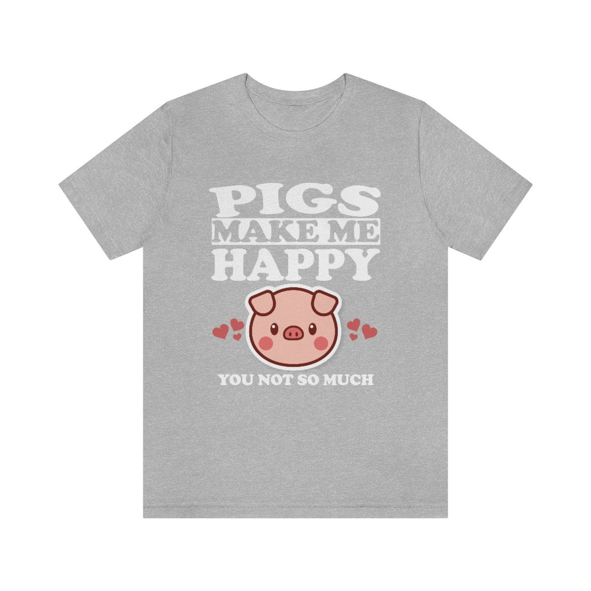 Pigs Make Me Happy Funny Shirt, Pig Lover Shirt, Pig Shirt, Pig Funny Shirt, Pig Lover Gift, Pig Boy Girl T-Shirt Image 2