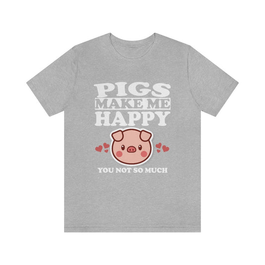 Pigs Make Me Happy Pig Lover Shirt - pig print design