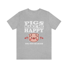 Pigs Make Me Happy Pig Lover Shirt - pig print design