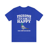Pigeon Make Me Happy Shirt, Pigeon Lover Shirt, Pigeon Shirt, Bird Lover Gift, Birding Boy Girl T-Shirt Image 3